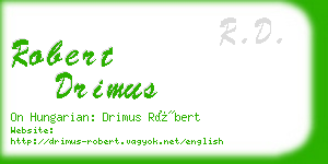 robert drimus business card